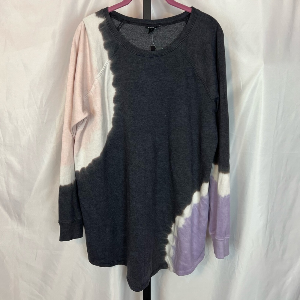 Torrid Cozy Fleece Tie Dye Tunic Sweatshirt, size 1X NWT